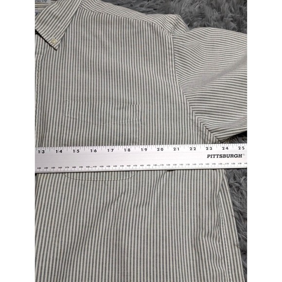 LL Bean Dress Shirt‎ Mens Size Tall 17-37 Single Needle Tailoring 17" Neck Gray - Picture 7 of 9